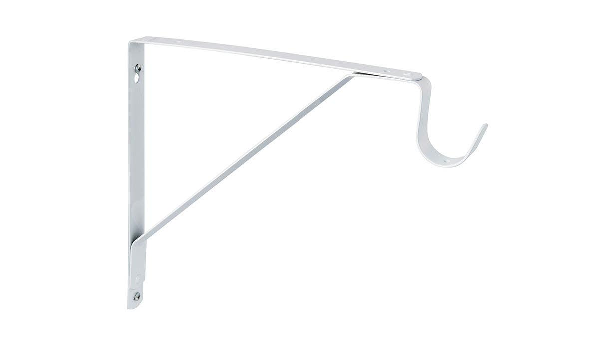 Sure-Loc Hardware SRS-5 Fixed Shelf and Rod Support, White Powder Coat