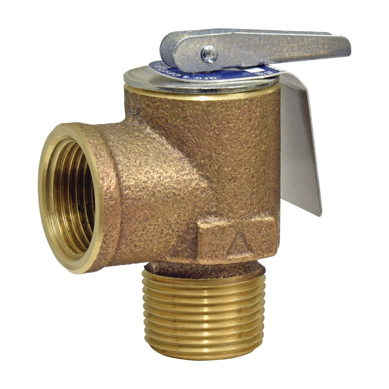 Watts 3/4 M335M2-030 Bronze Boiler Pressure Relief Valve, Male Inlet, 3/4"