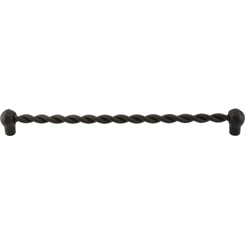 Top Knobs M453 Chateau II Thames Twist Bar Pull 11 11/32 Inch (c-c) - Rust