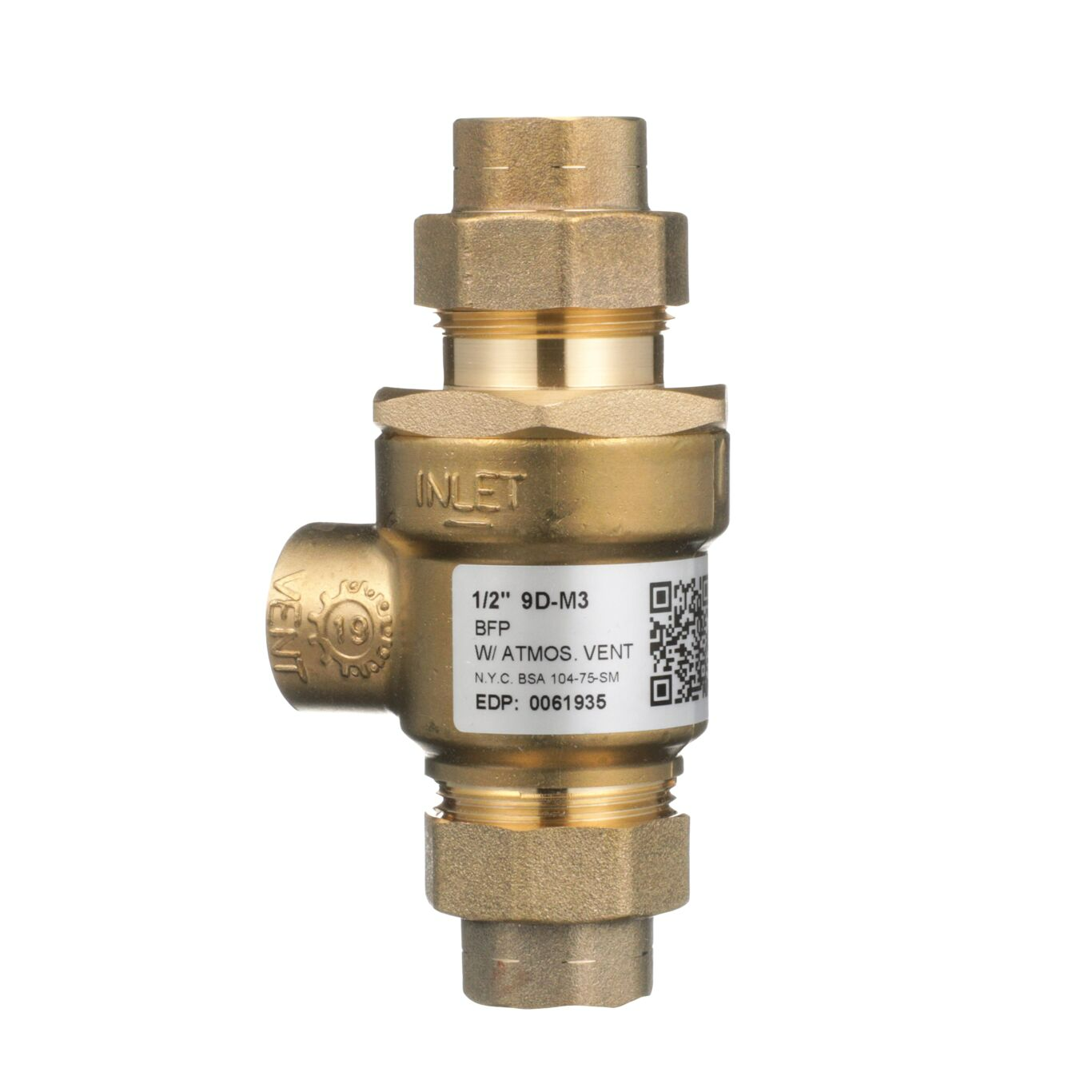 Watts 9D-M3  1/2 Dual Check Valve Backflow Preventer, Bronze, 1/2"