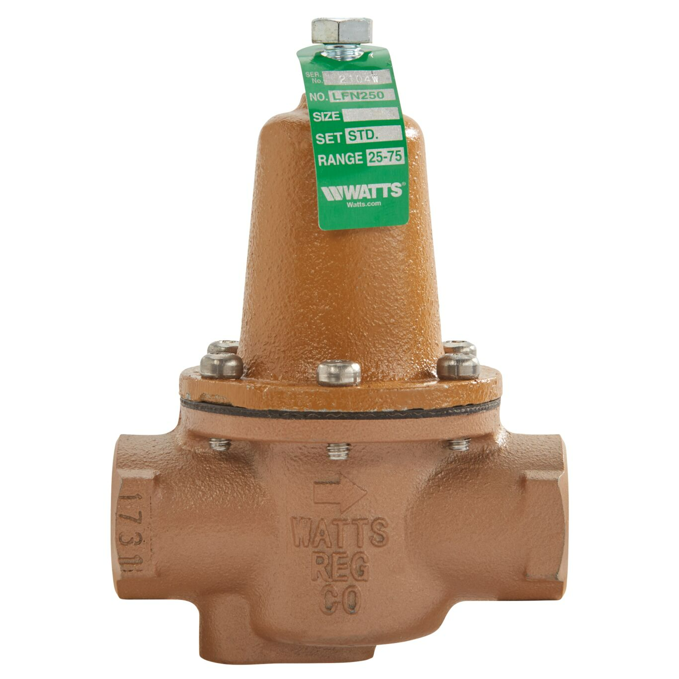 Watts LFN250-3/4 Water Pressure Regulator, Female Pipe Thread, 3/4"