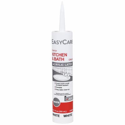 Dap Global Inc 7079808730 Kitchen & Bath Latex Adhesive Caulk, White, 10.1-oz.