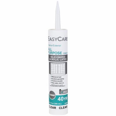 Dap Global Inc 7079808732 All Purpose Caulk, Acrylic Latex with Silicone, Clear, 10.1-oz.