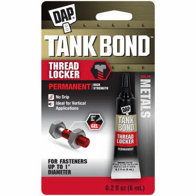 Dap Global Inc 7079800166 Tank Bond, Permanent Gel Threadlocker, Red, 6-ml.