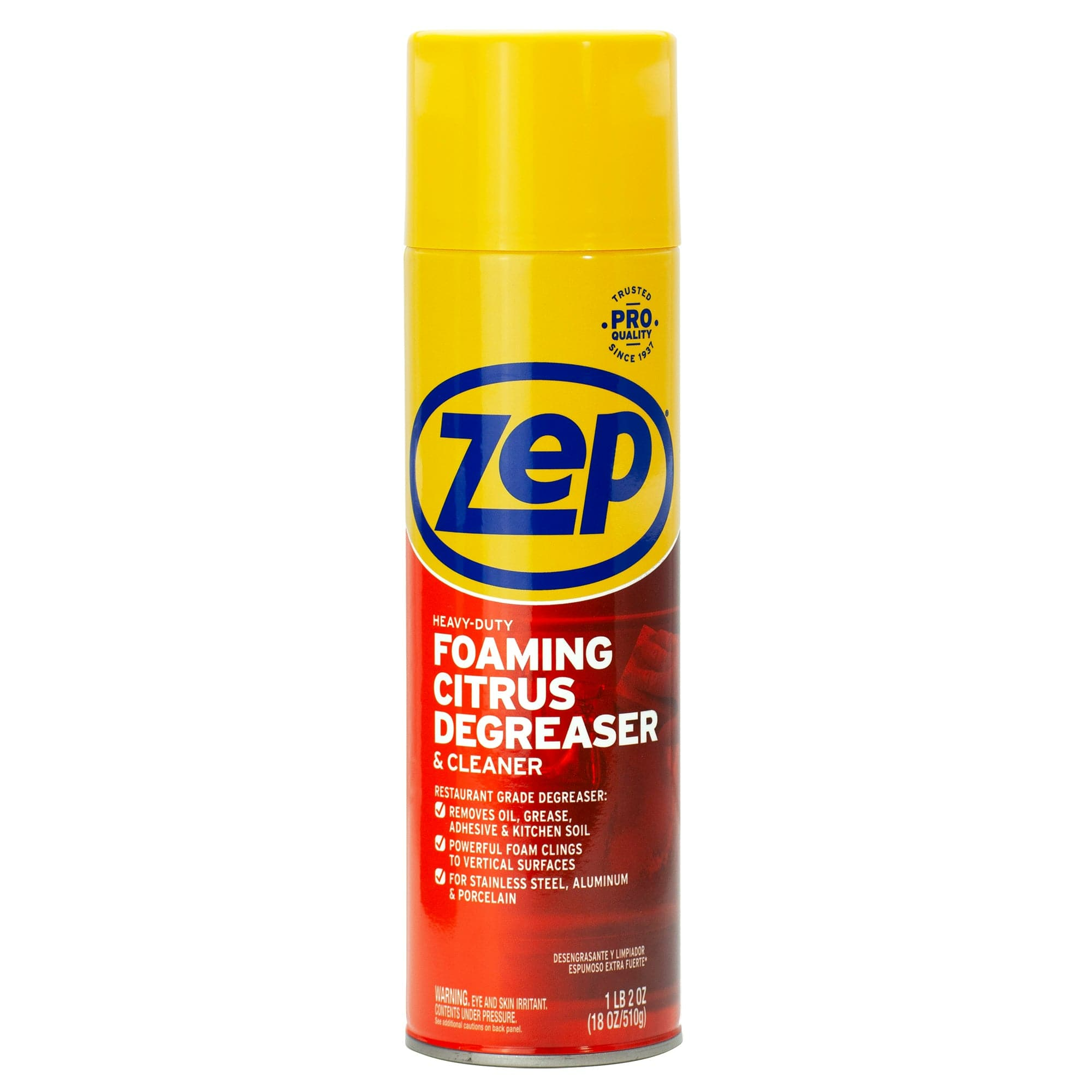 Zep ZUHFD186 Heavy-Duty Foaming Citrus Degreaser & Cleaner, 18 Oz.