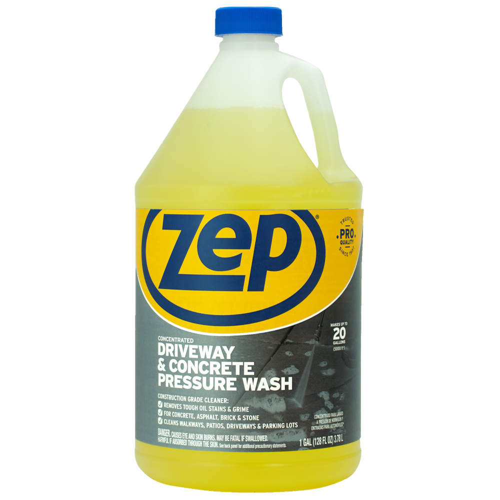 Zep ZUBMC128 Driveway And Concrete Pressure Wash Cleaner Concentrate, 1 Gallon