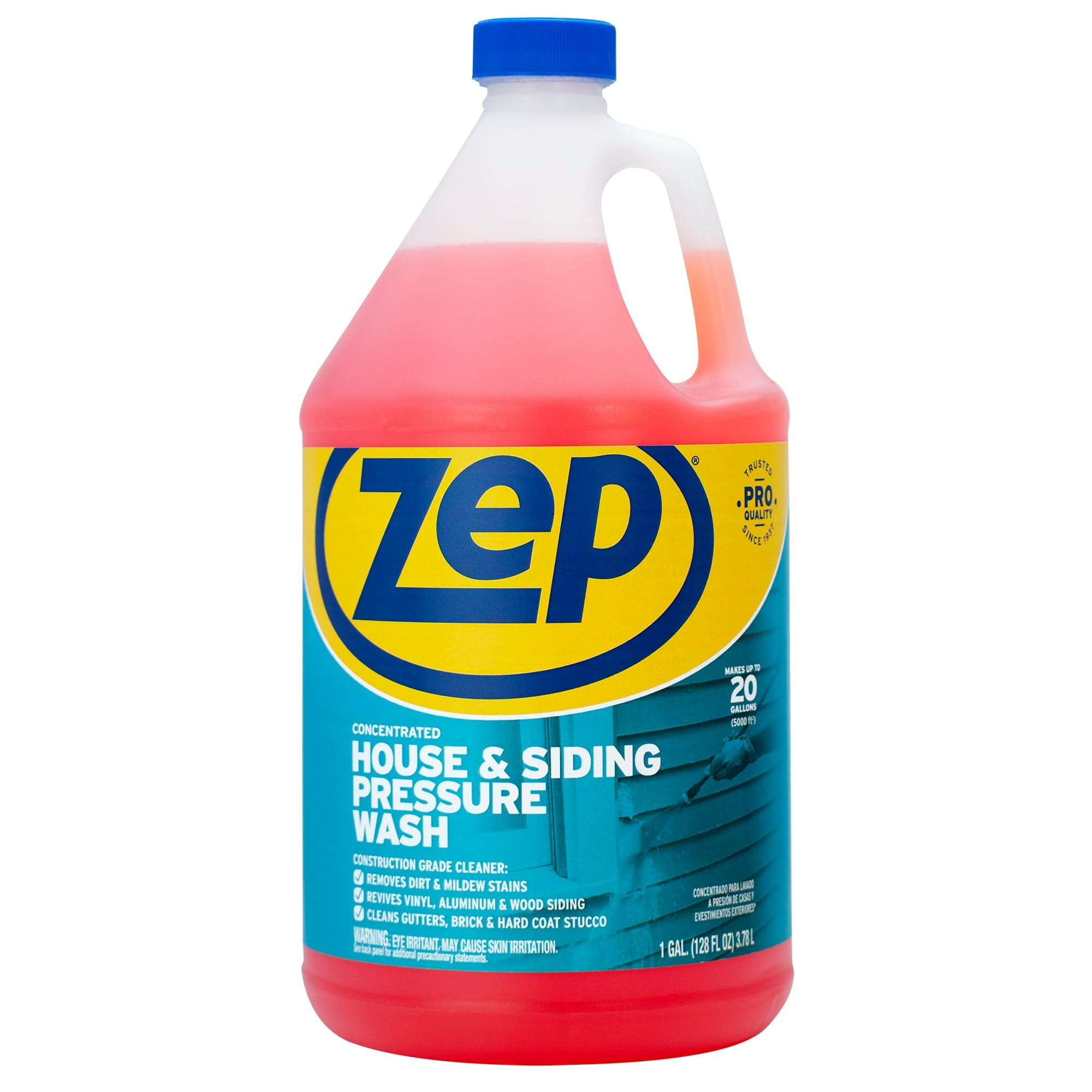 Zep ZUVWS128 House And Siding Pressure Wash Cleaner Concentrate, 1 Gallon