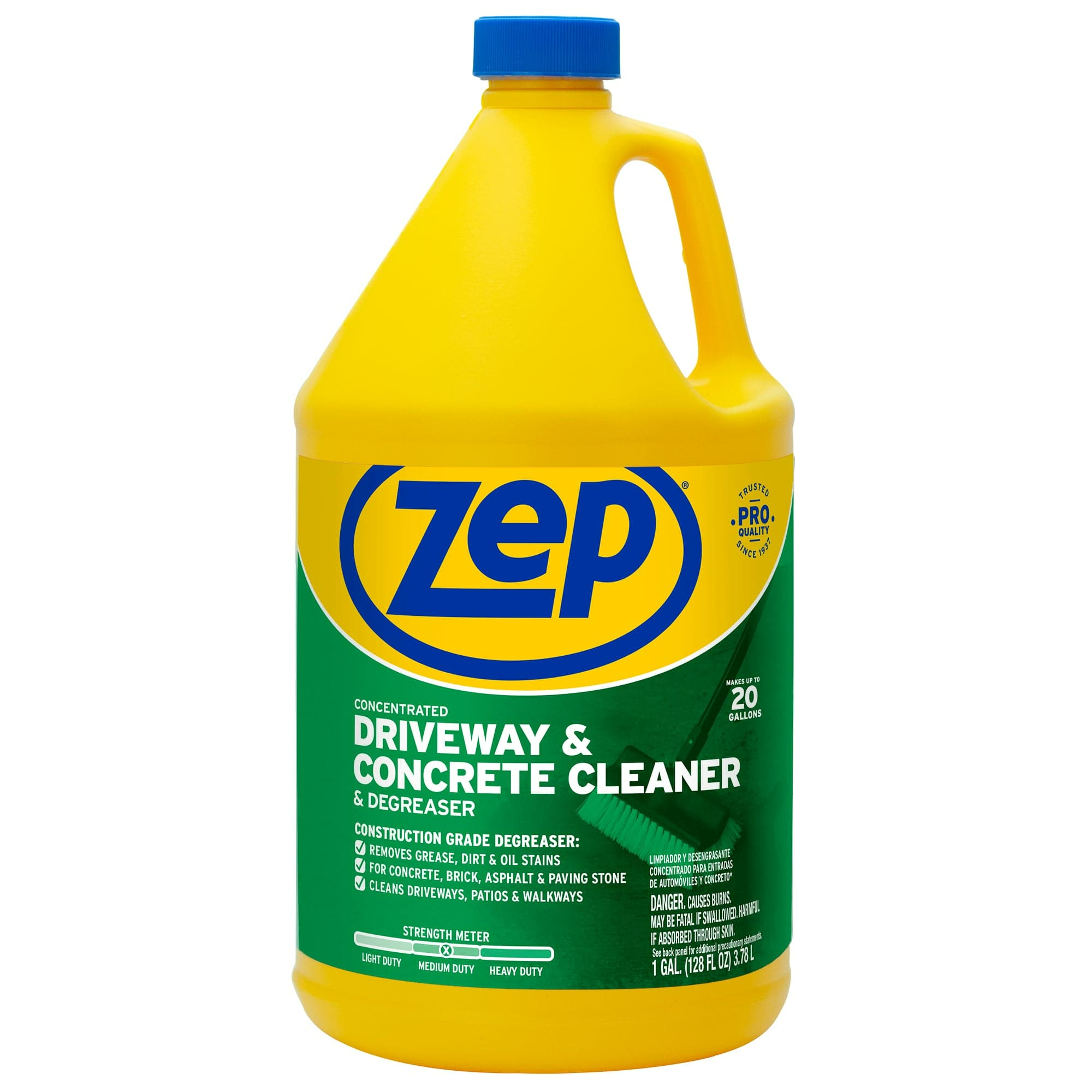 Zep ZUCON128 Driveway, Masonry And Concrete Cleaner And Degreaser, 1 Gallon