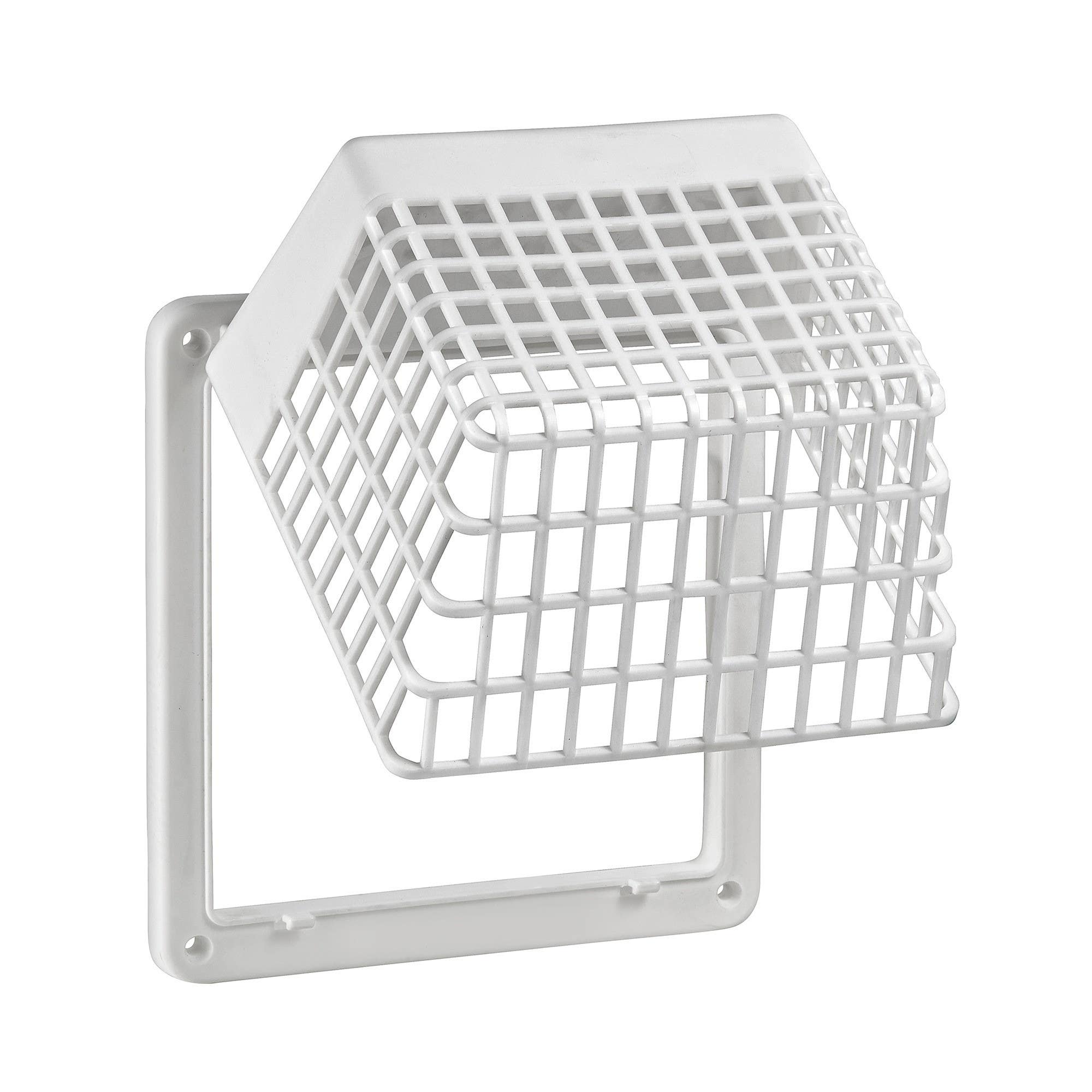 Lambro Industries 1491WG White Plastic Universal Hinged Vent Guard