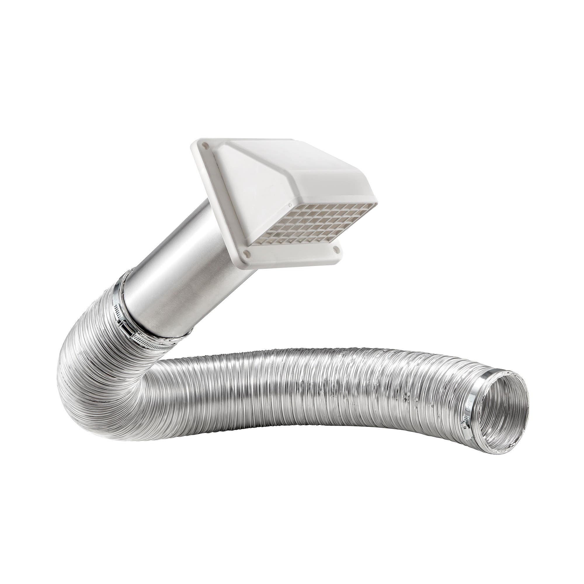 Lambro Industries 1375W-R 8 Foot Dryer Exhaust Wall Hood Vent Kit