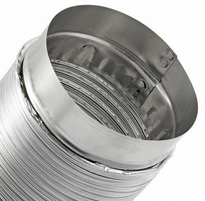 Lambro Industries 322ULC Rigiflex Clothes Dryer Transition Duct, Quick Connect, 4 In. x 2 Ft.