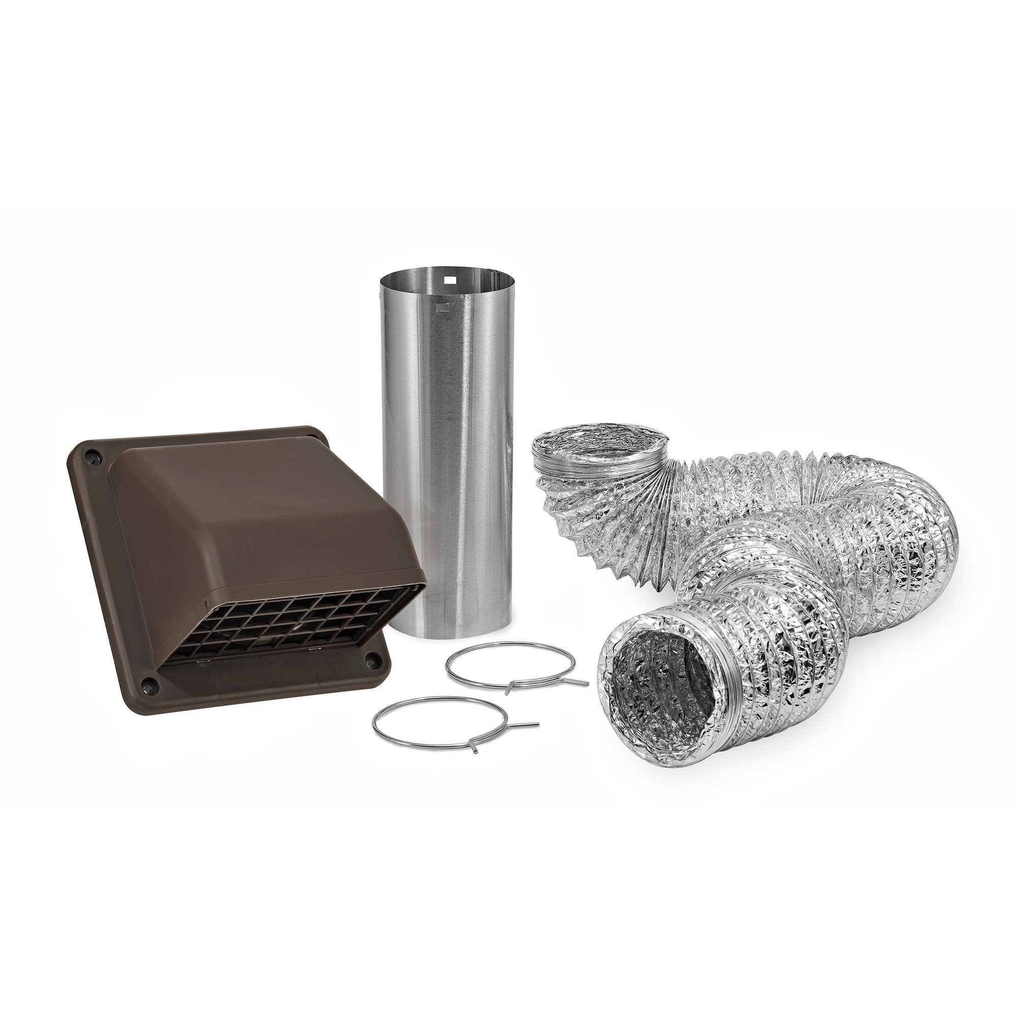 Lambro Industries 1375 8 Foot Dryer Exhaust Wall Hood Vent Kit