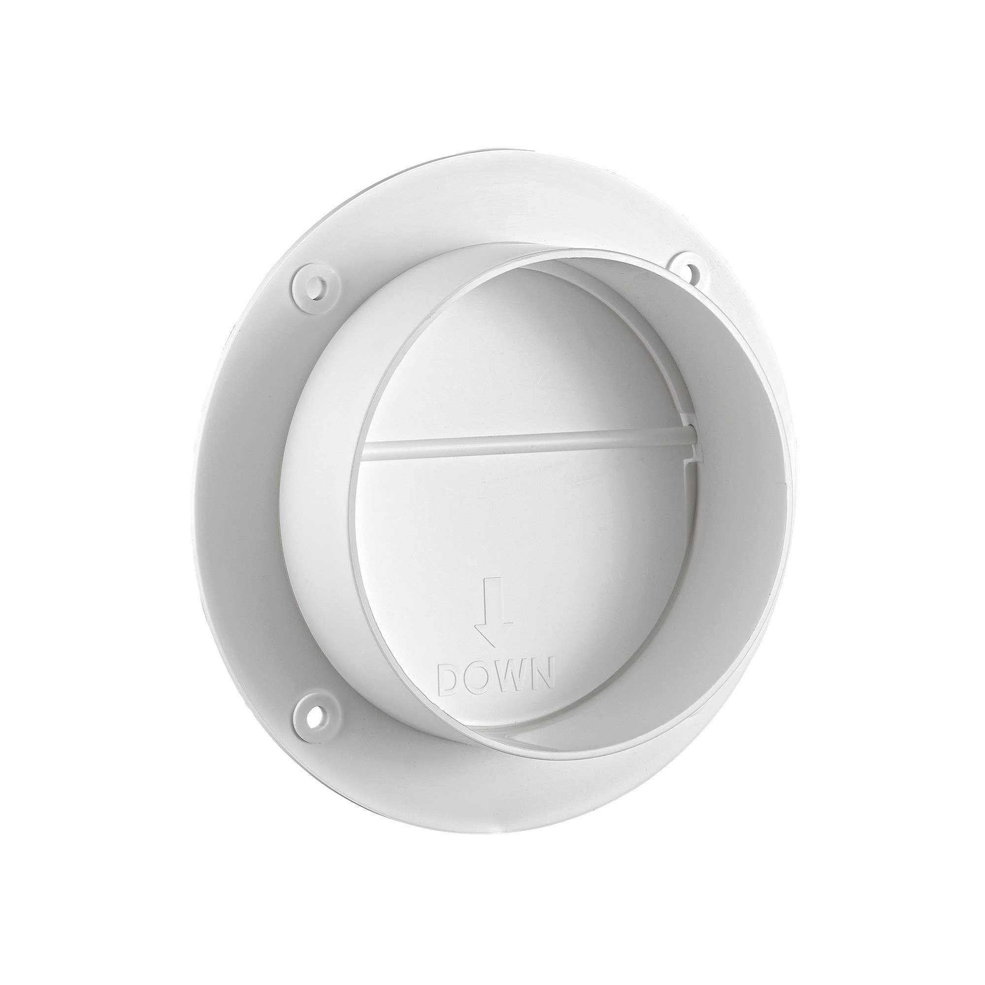 Lambro Industries 1775L 4 inch White Plastic In-Line Draft Blocker