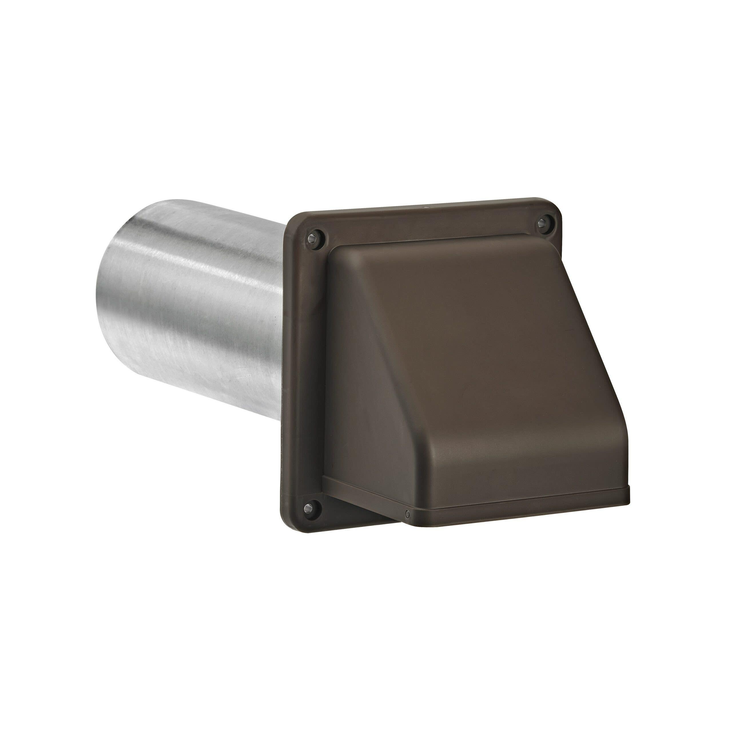 Lambro Industries 224BS 4 inch Brown Plastic Exhaust Wall Hood Vent