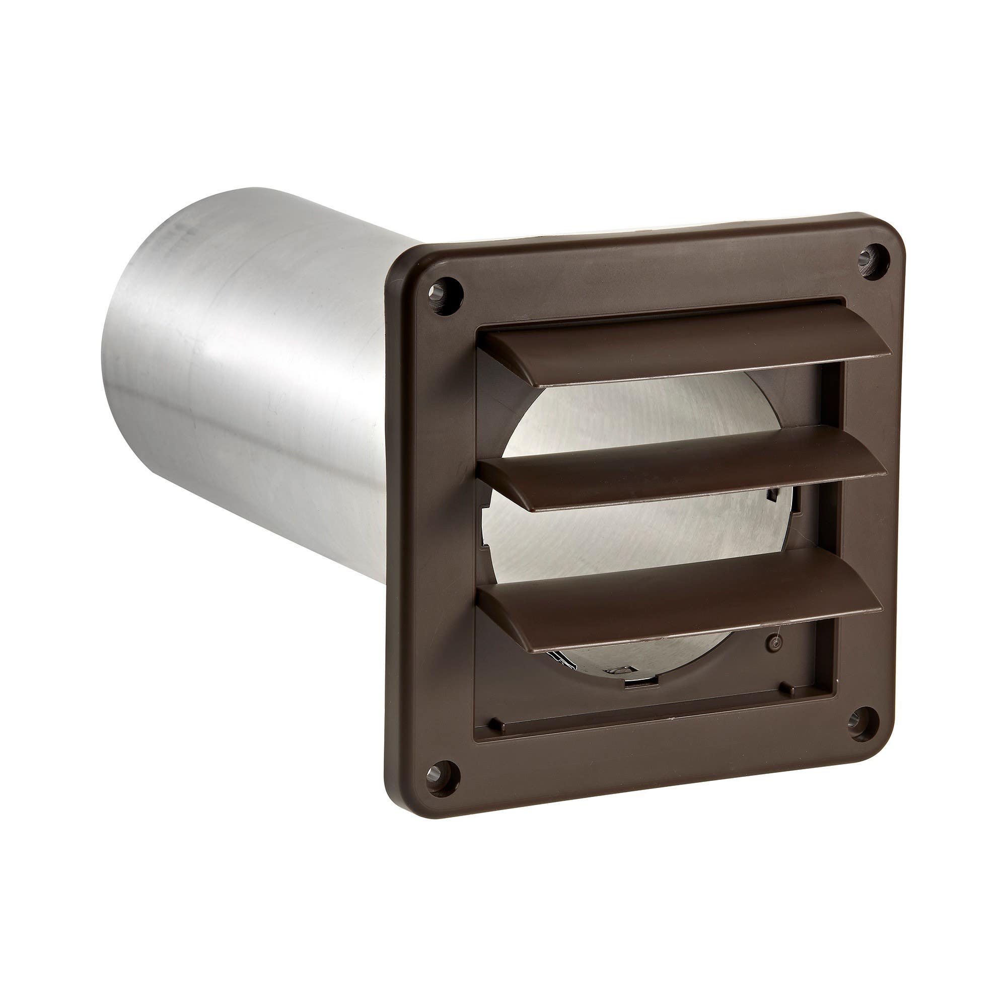 Lambro Industries 267 4 in Plastic Exhaust Wall Louvered Vent