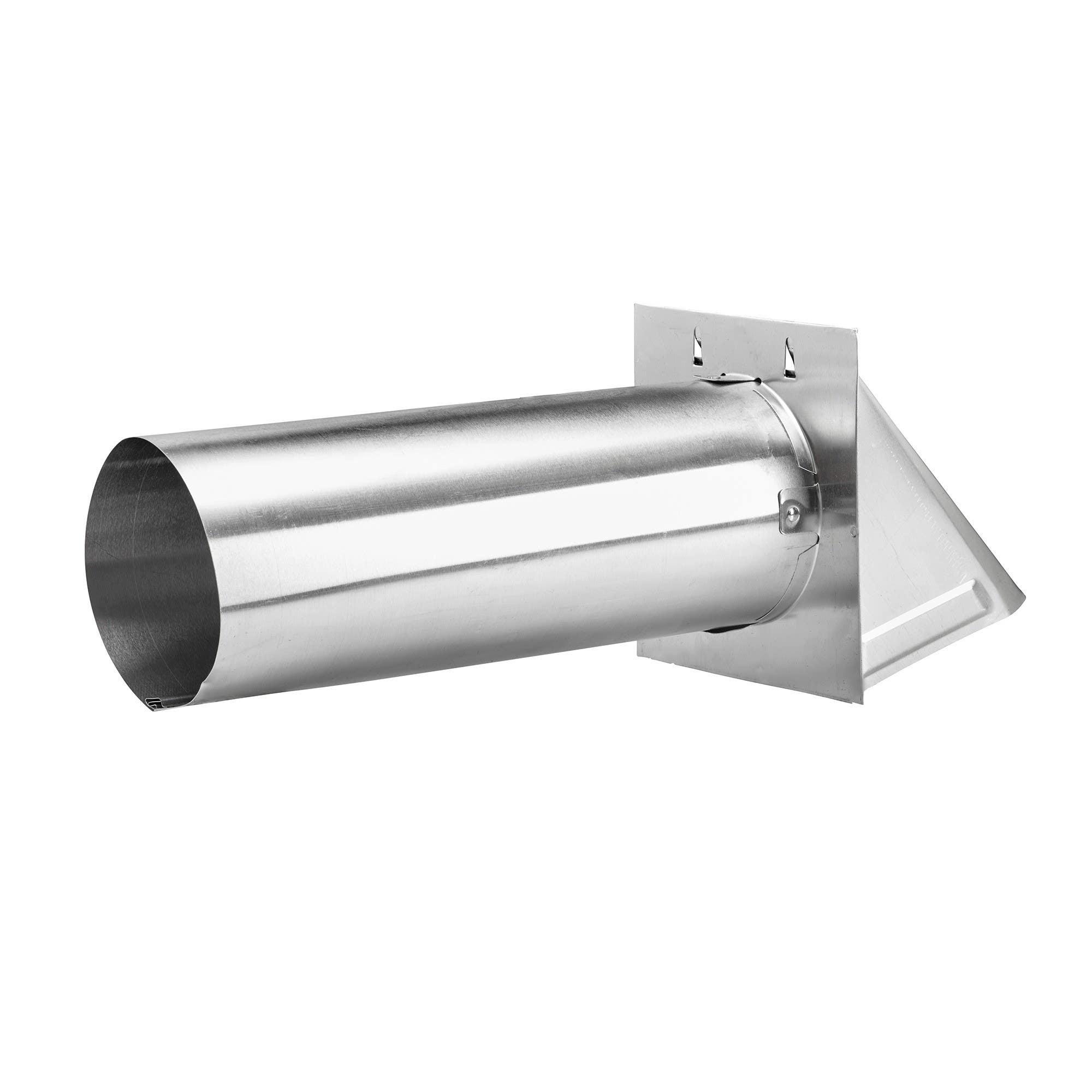 Lambro Industries 344S 4 in Aluminum Exhaust Wall Hood Vent- 11 inch Pipe
