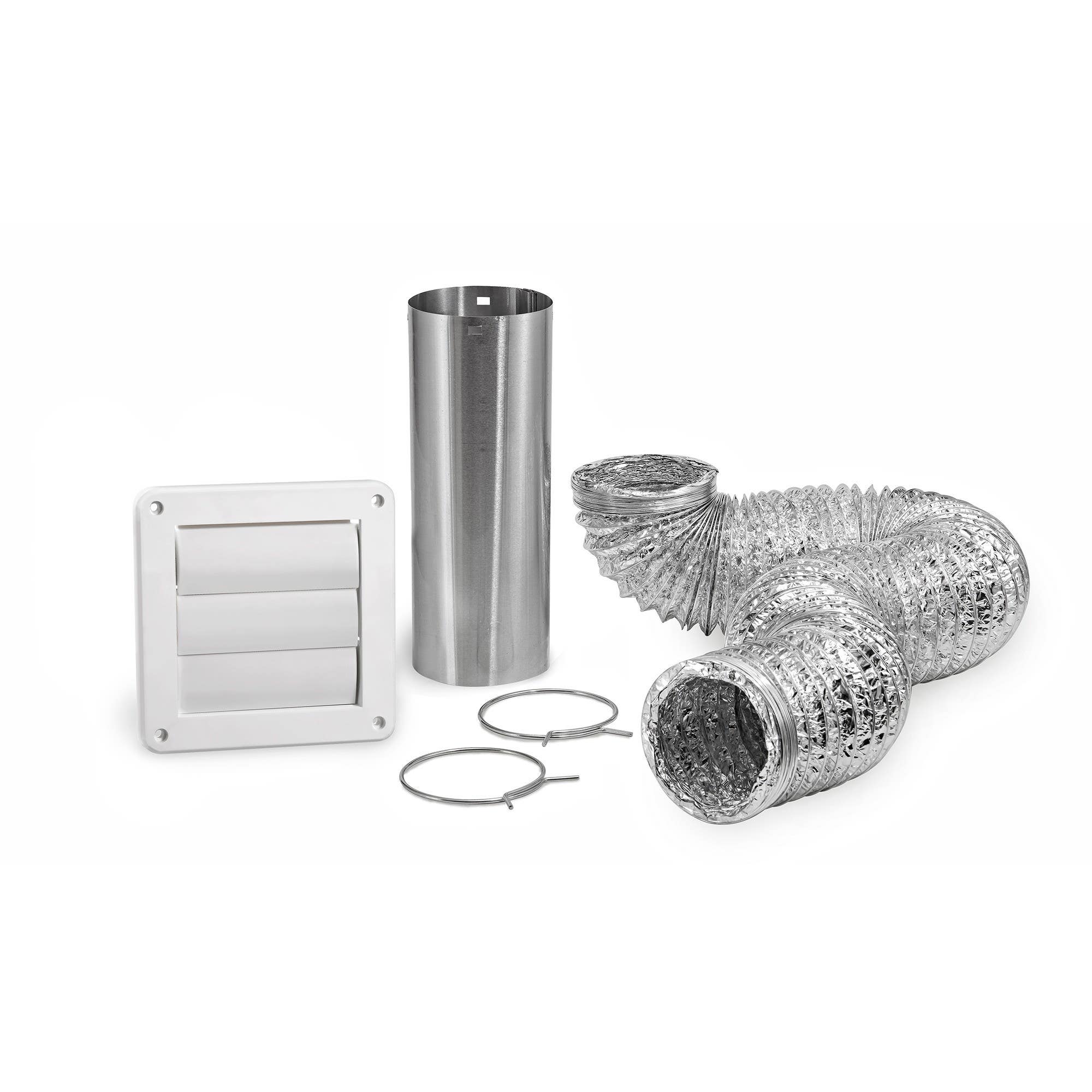 Lambro Industries 1377W 5 Ft Dryer Exhaust Wall Louvered Vent Kit