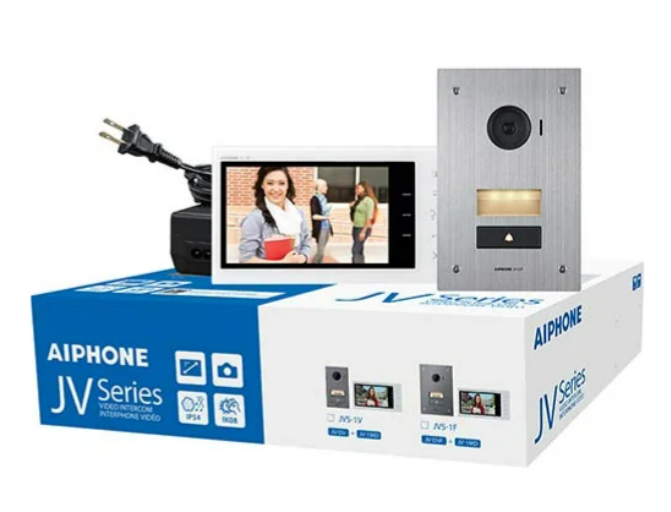 Aiphone JVS-1F Video Intercom Kit with JV-1MD, JV-DVF and Power Supply