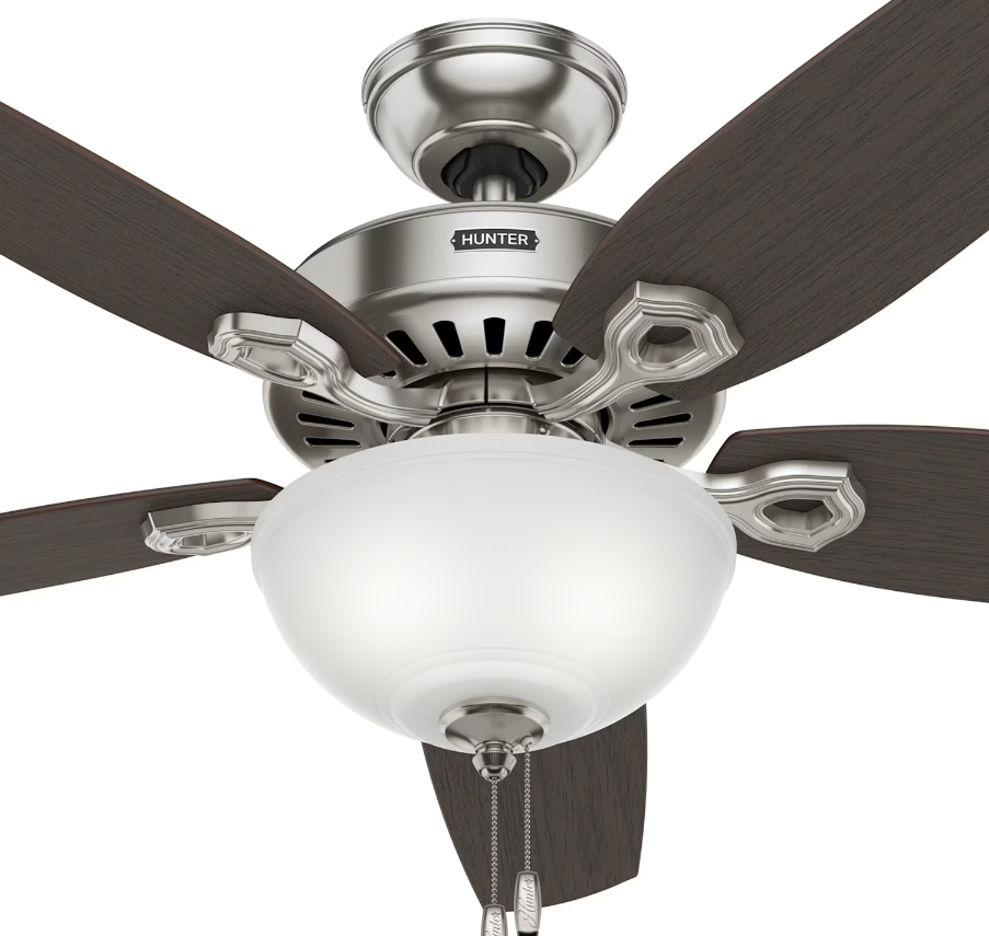 Hunter Fan Company 53090 Builder Deluxe Ceiling Fan with Light 52 in