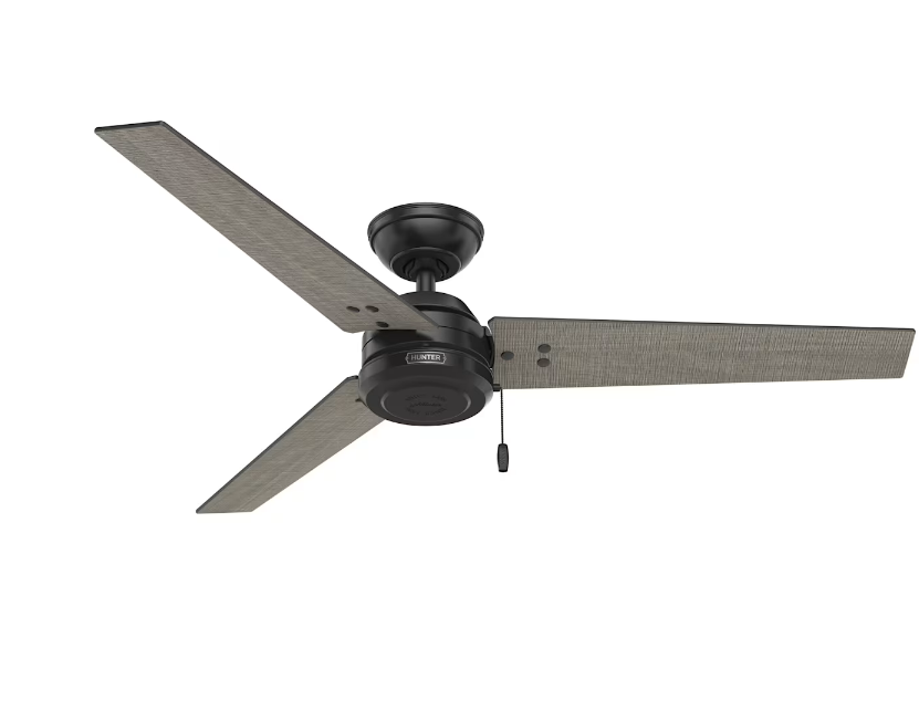 Hunter Fan Company 59264 Cassius Matte Black Outdoor Ceiling Fan 52 in.