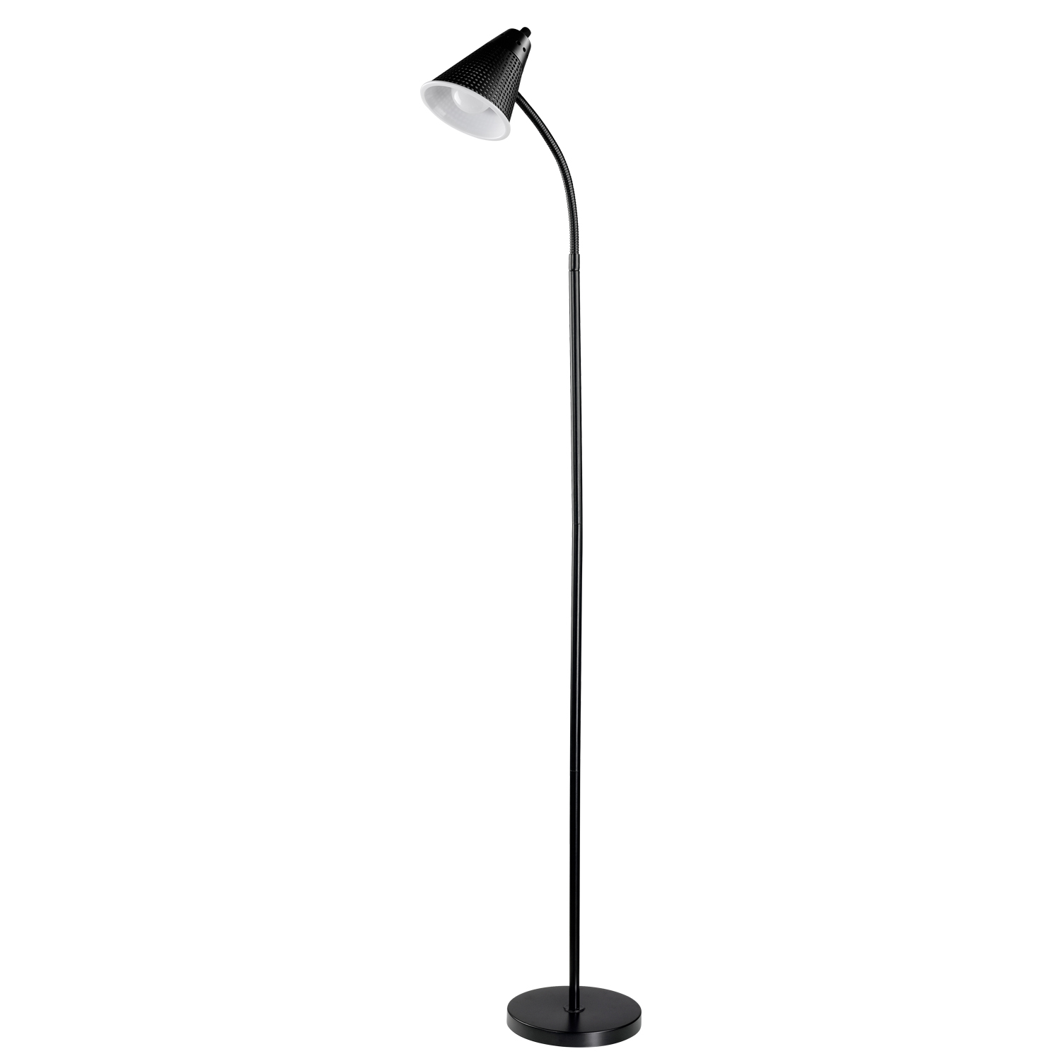Globe Electric 12708 1-Light Matte Black LED Floor Lamp, 59" Height