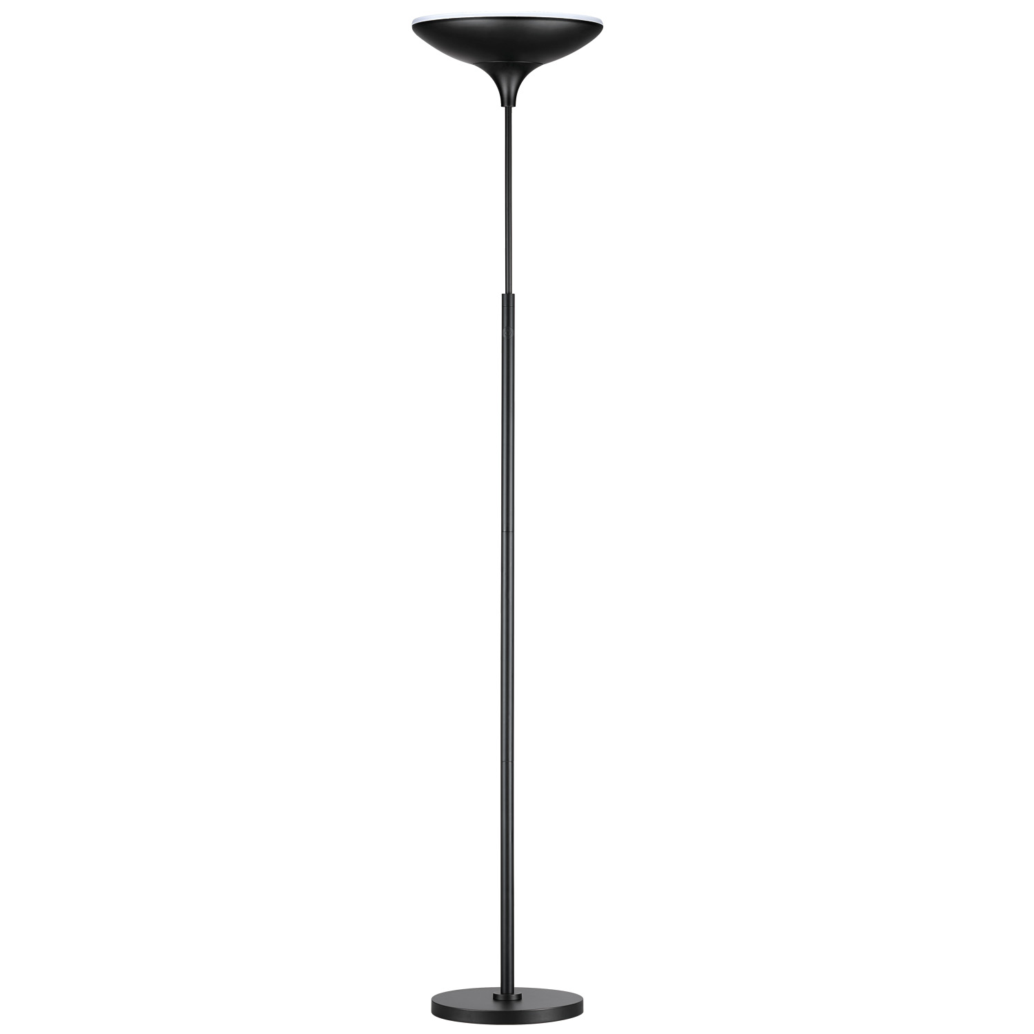 Globe Electric 12784 LED Integrated Torchiere Matte Black Floor Lamp