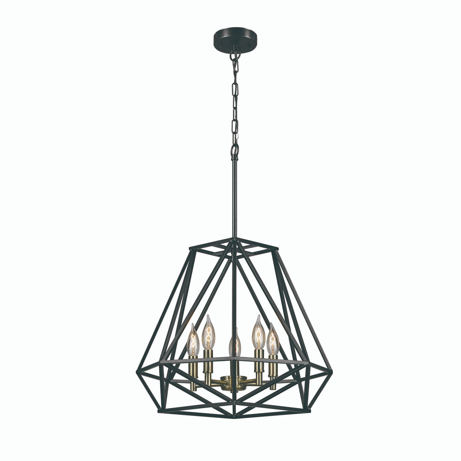 Globe Electric 65435 Sansa 5-Light Dark Bronze Chandelier