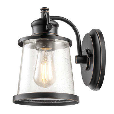 Globe Electric 44127 Charlie Oil Rubbed Bronze Outdoor Wall Sconce