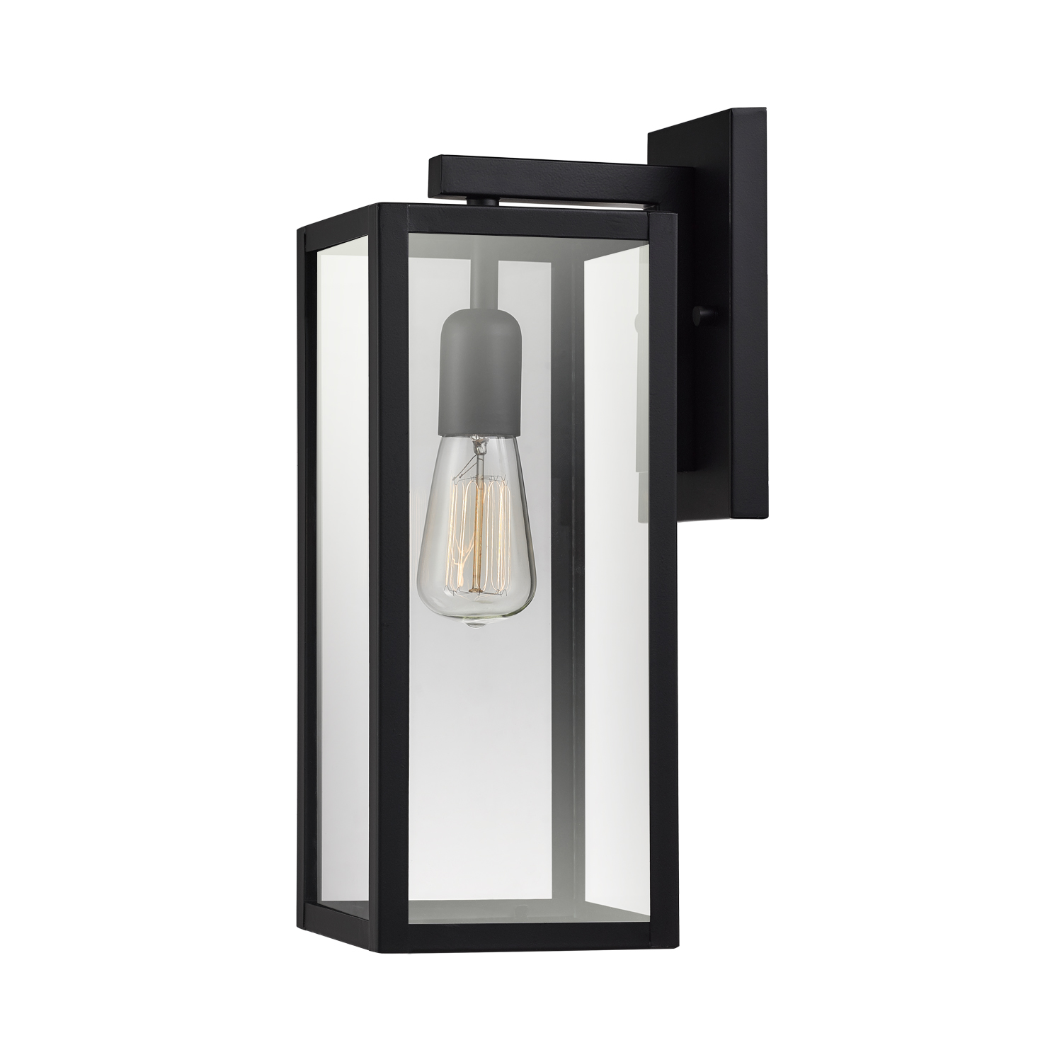 Globe Electric 44176 Bowery Matte Black Outdoor Wall Sconce