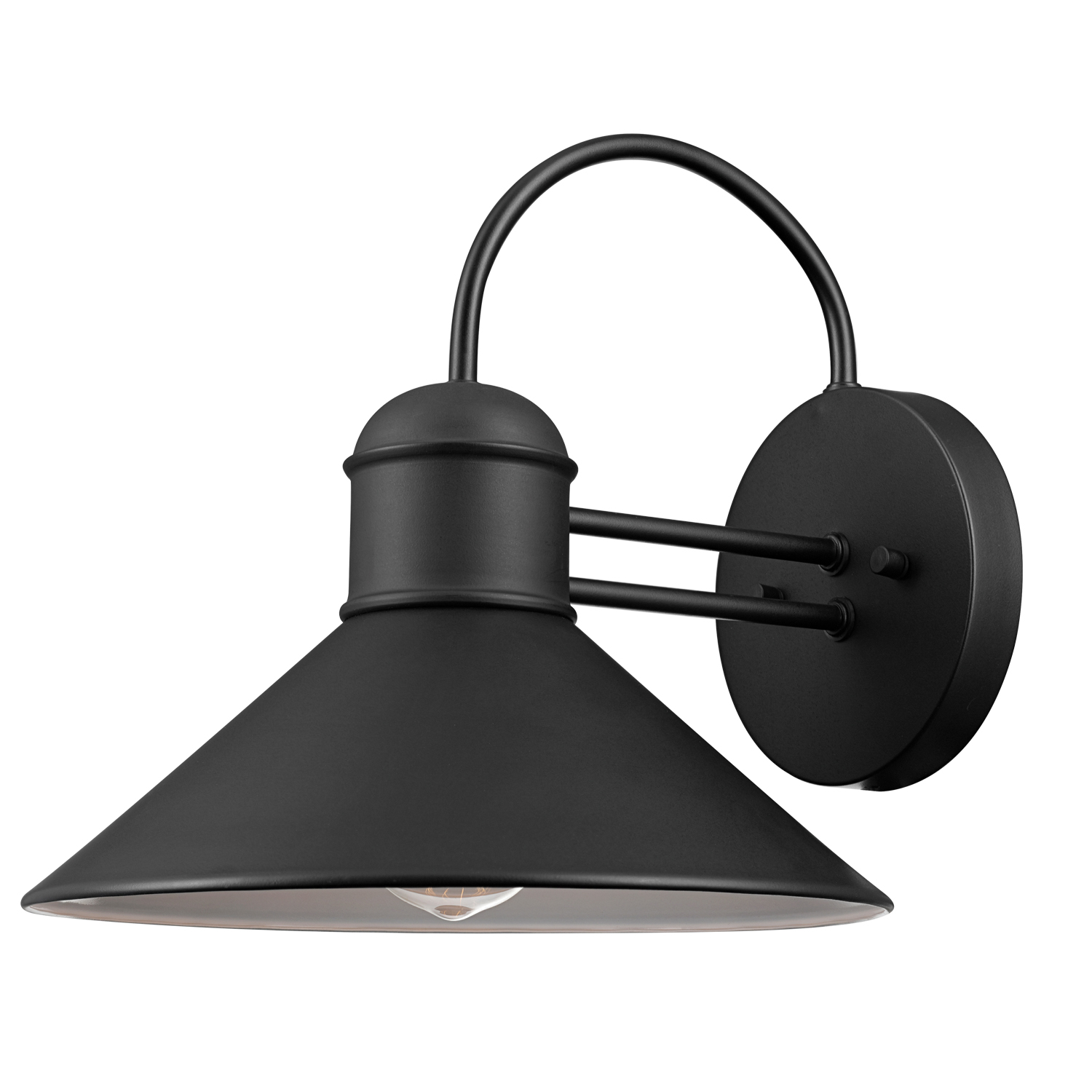 Globe Electric 44165 Sebastien Black Outdoor Wall Sconce, 2-PK