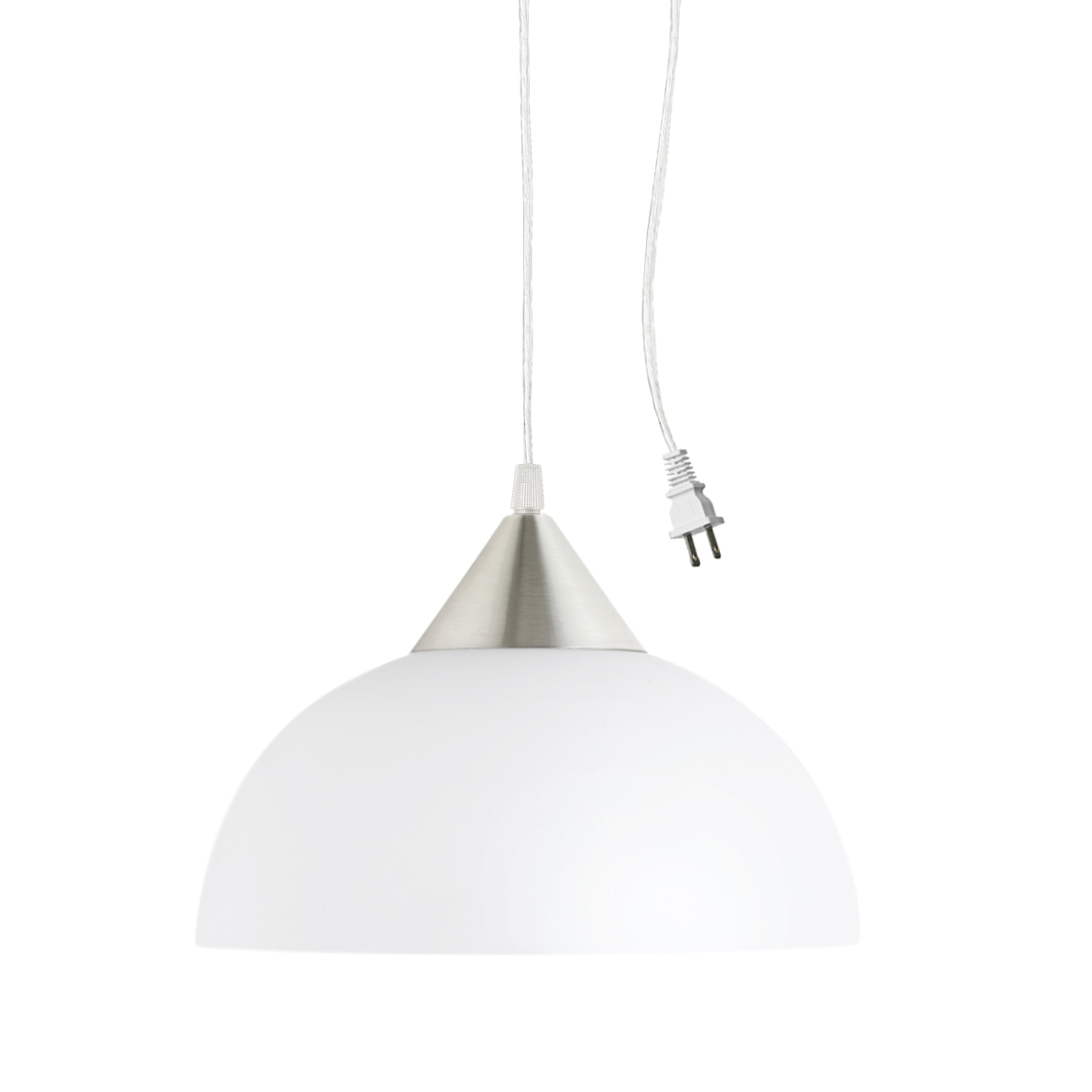 Globe Electric 64413 Amaris 1-Light White Plug-In Pendant
