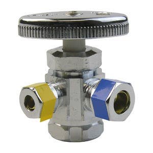 Larsen Supply Co 06-735 Compression 3-Way Angle Stop