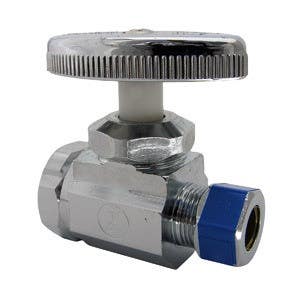 Larsen Supply Co 06-7273 1/2" Female Iron Pipe x 3/8" Compression Strait Stop