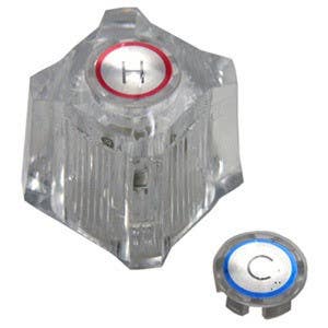 Larsen Supply Co HC-279 Small Kohler Lucite Hot/Cold Buttons Handle