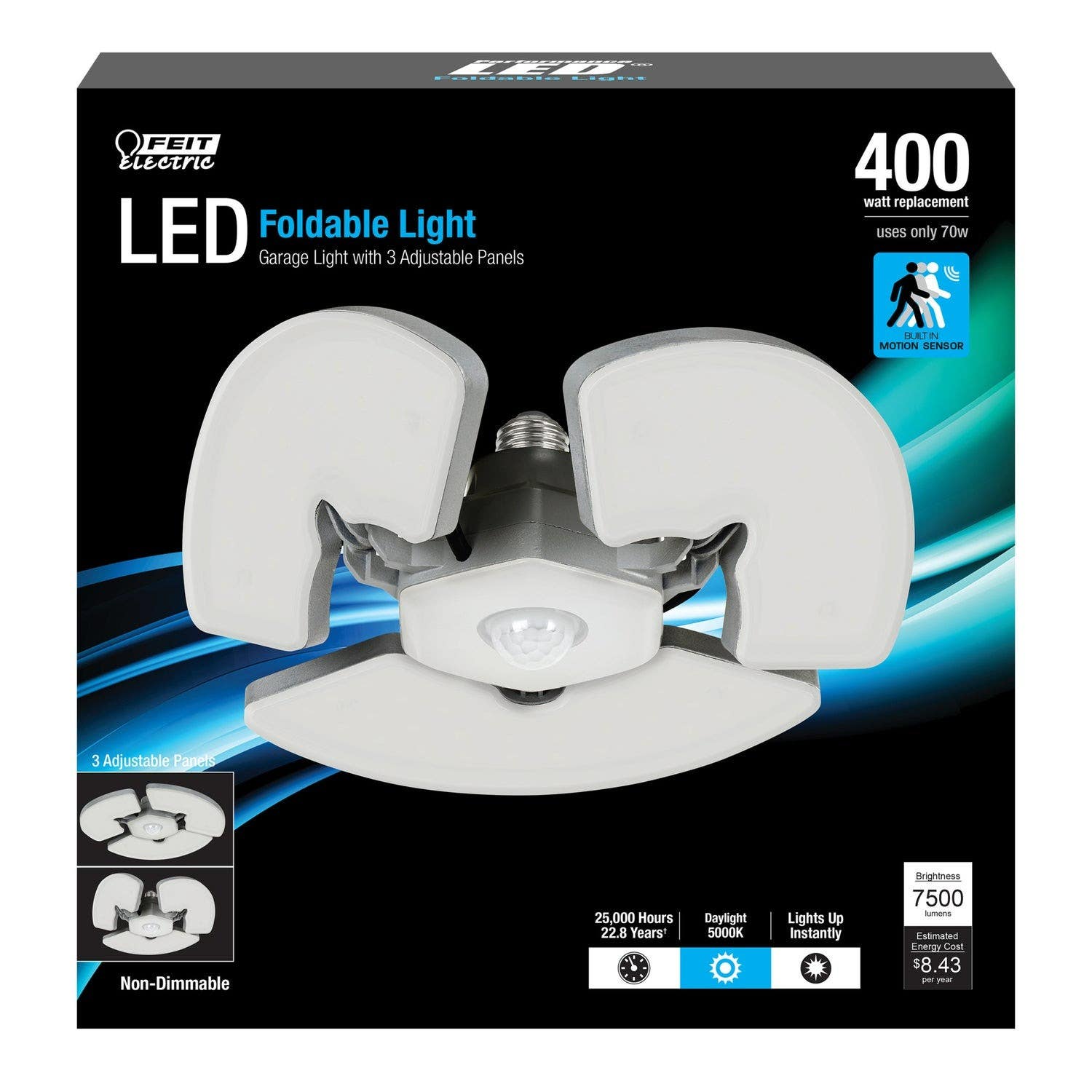 Feit Electric UP7500/850/MM/LED Led Foldable Light with Adjustable Panels, 70W