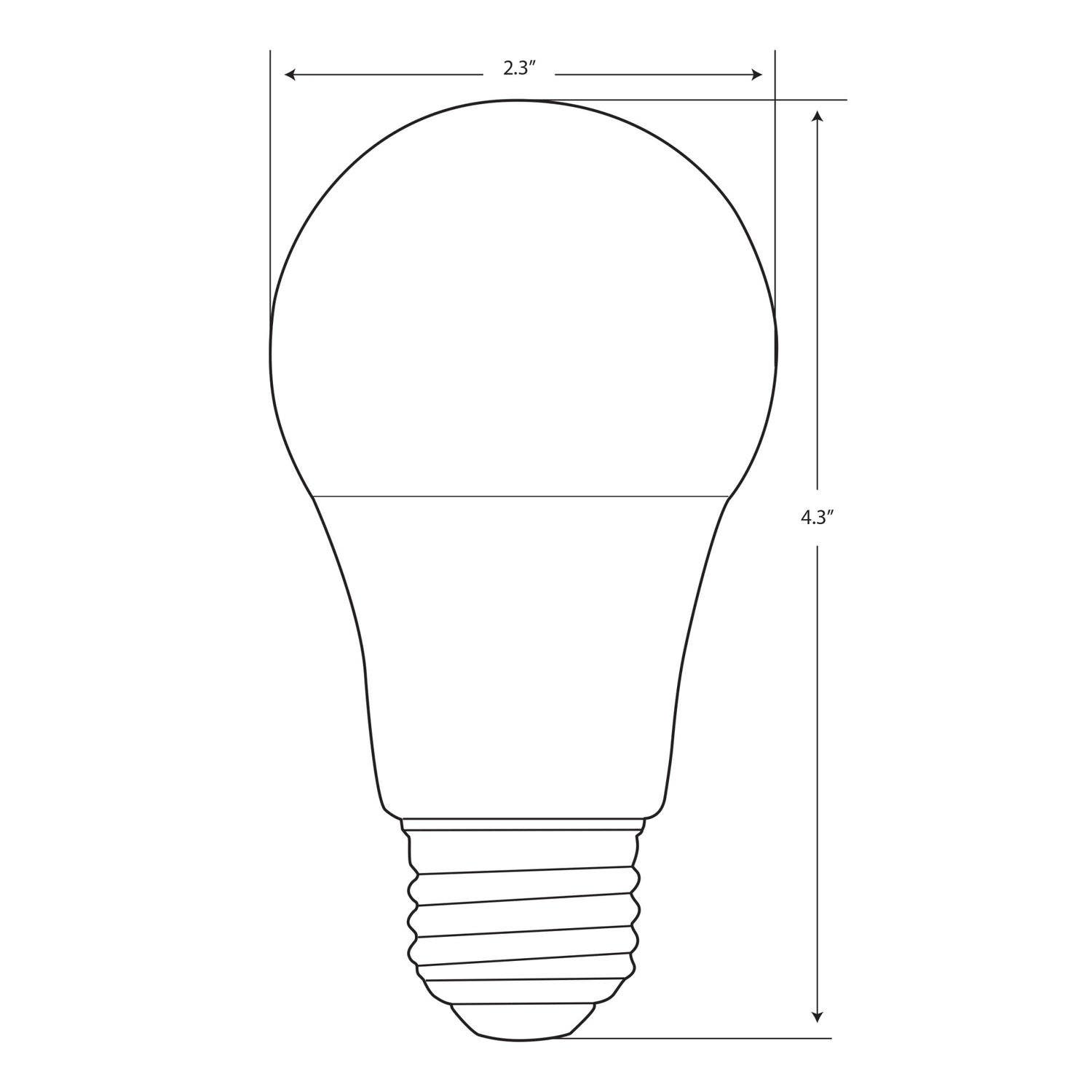 Feit Electric OM60/930CA10K/4 A19 Omnidirectional General Purpose Led Bulb,8.8W, 4Pk