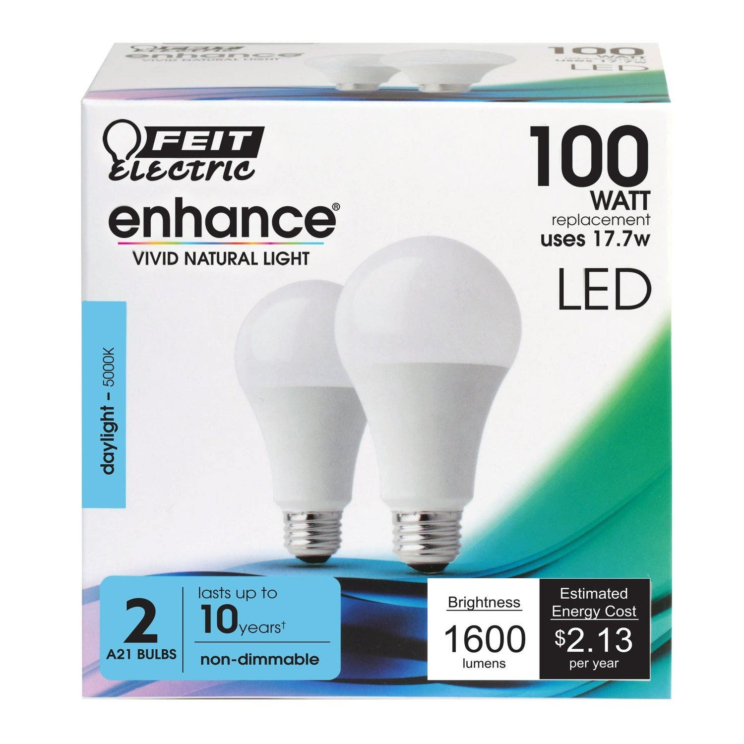 Feit Electric OM100/950CA10K/2 A21 Daylight Led ,100W