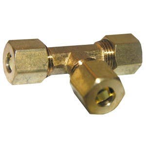 Larsen Supply Co 17-6429 Brass Compression Tee 3/8" x 3/8" x 1/4"