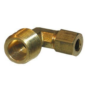 Larsen Supply Co 17-6913 Male Pipe Thread Brass Compression Elbow 1/4" x 3/8"