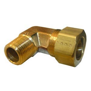 Larsen Supply Co 17-6955 Male Pipe Thread Brass Compression Elbow 5/8" x 1/2"