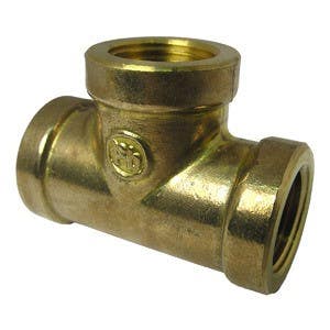 Larsen Supply Co 17-9109 Female Pipe Thread Brass Tee 1/2"