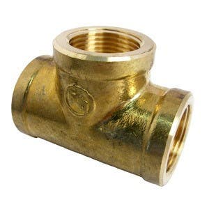 Larsen Supply Co 17-9111 Female Pipe Thread Brass Tee 3/4"
