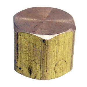 Larsen Supply Co 17-9145 Female Pipe Thread Brass Cap 1/4"