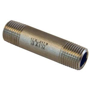 Larsen Supply Co 32-1503 Short Stainless Steel Nipple 1/8"