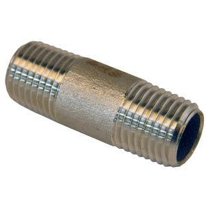 Larsen Supply Co 32-1603 Short Stainless Steel Nipple 1/4"