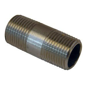 Larsen Supply Co 32-1703 Short Stainless Steel Nipple 3/8"
