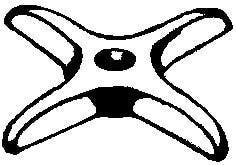 Larsen Supply Co HC-61 Hot And Cold Cross Handle