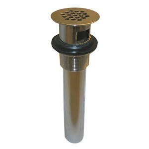 Larsen Supply Co 03-4601 Chrome Plated Brass PO Plug With Grid Strainer 6"