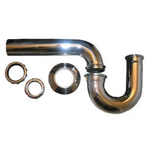 Larsen Supply Co 03-3503 22 Gauge P-Trap Satin 1-1/2 in x 1-1/4 in