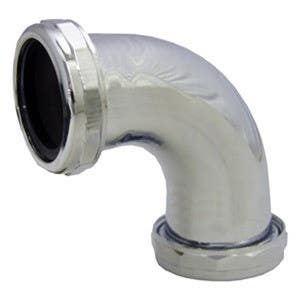 Larsen Supply Co 03-3853 Chrome Plated Slip Joint 90 Degree Elbow 1-1/2"